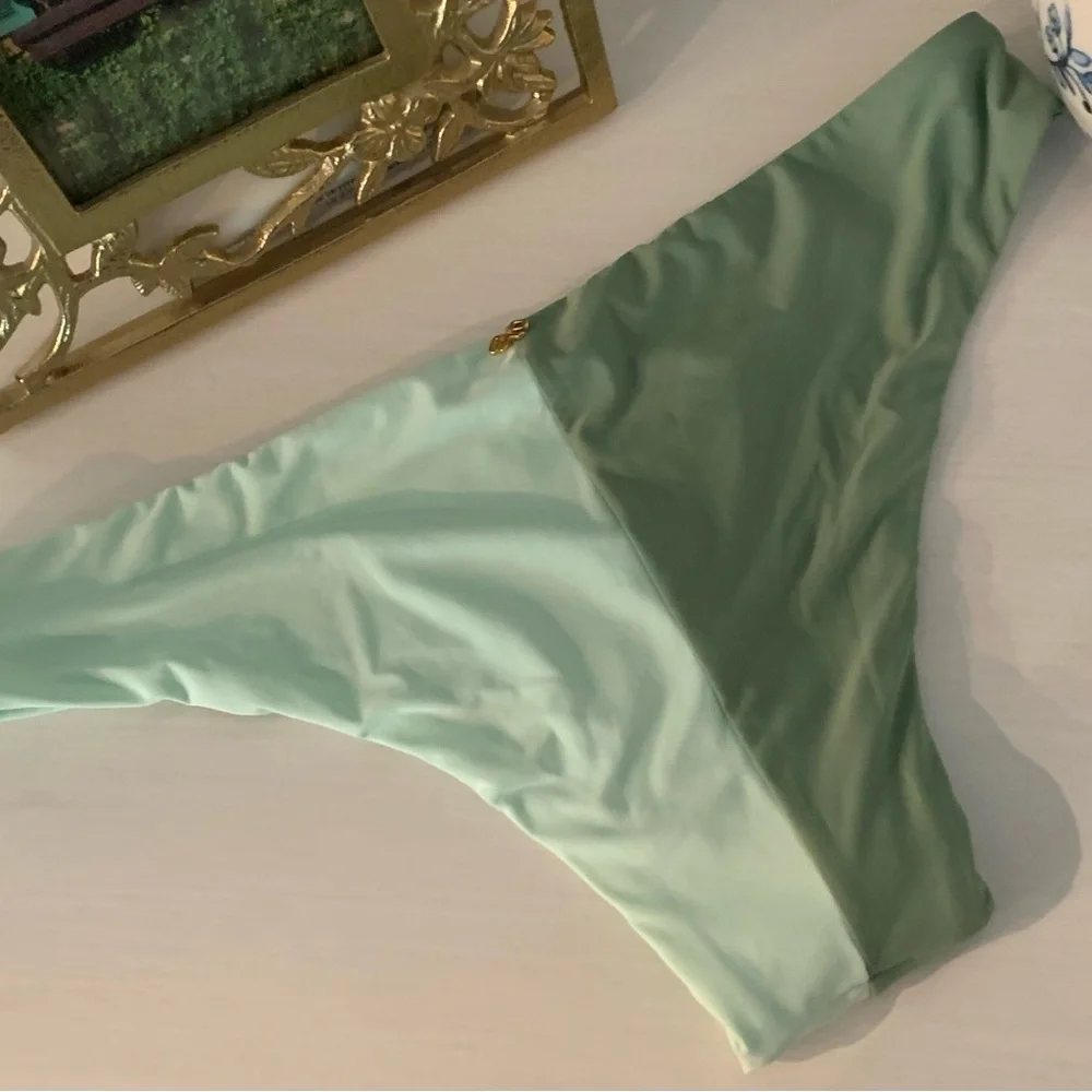 NWT‎ PILYQ AZURA TWO TONE TENNY BIKINI BOTTOM